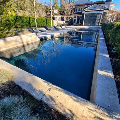 dark bottom pool reflection classic estate