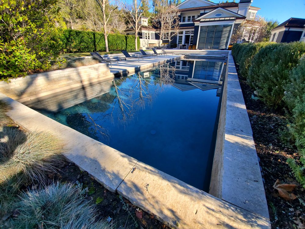 dark bottom pool reflection classic estate